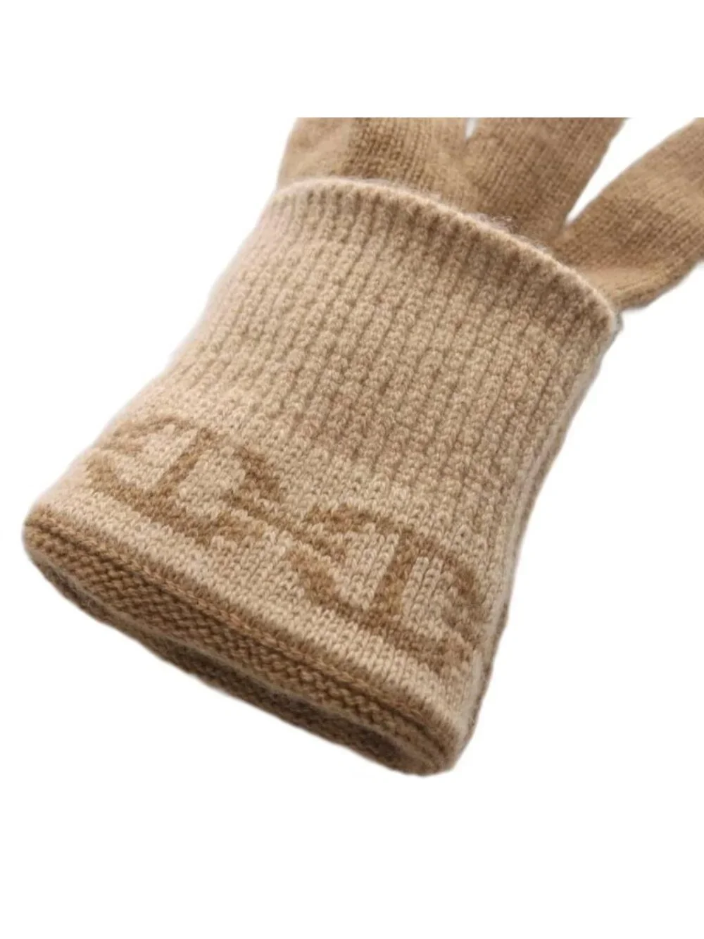 Hermes Heaven Chaine D'ancre Gloves Camel Cashmere RI